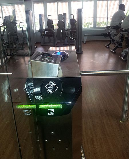 Torno o torniquete entrada gimnasio Montemar